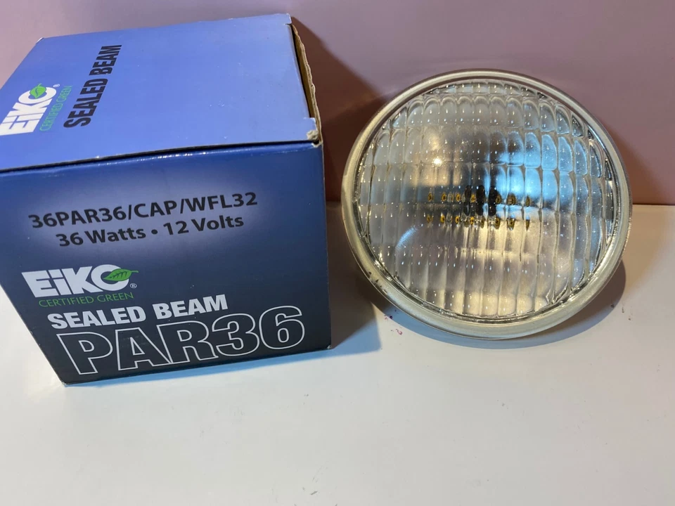 Eiko 36PAR36/CAP/WFL32 12V 36W PAR36 MP Slip-On and Screw Term C-6 Filament - Image 2 of 4