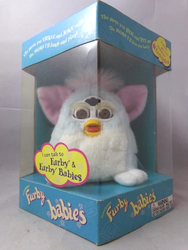 Vintage 1999 Hasbro Furby Babies Pink Blue 70-940 w Box NOS 072122WT4