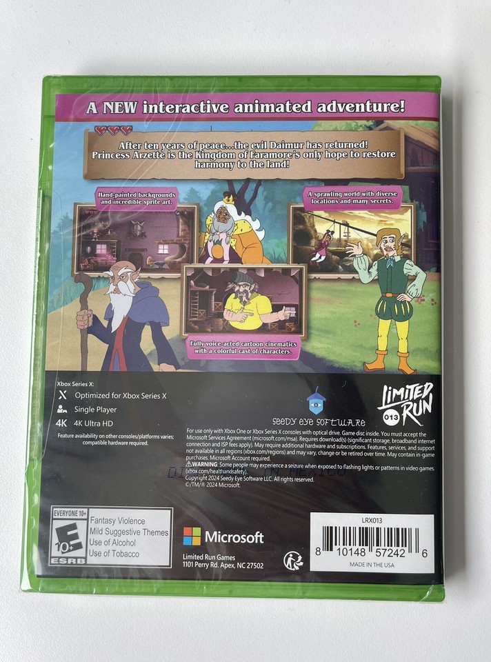 Jeu Arzette: The Jewel Of Faramore - Xbox Series X - Édition Limitée Limited Run Games - Neuf Scellé
