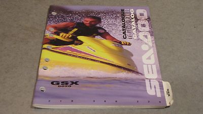 1996 SEA DOO GSX 5620 PARTS CATALOG 219 300 220 | eBay