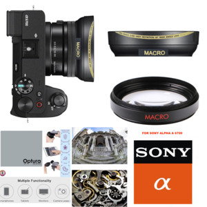 HD 32K WIDE ANGLE LENS + MACRO LENS LENS FOR SONY Sony a6700 Mirrorless Camera