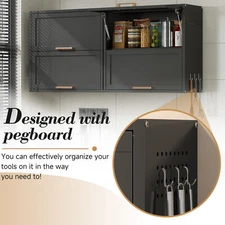 Wall Cabinet 2-tier Kitchen Cabinet With 2 Doors For Bathroom Medicine Cabinet