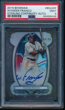PSA 9 WANDER FRANCO AUTO 2019 Bowman Chrome Sterling Continuity #/99 RC MINT