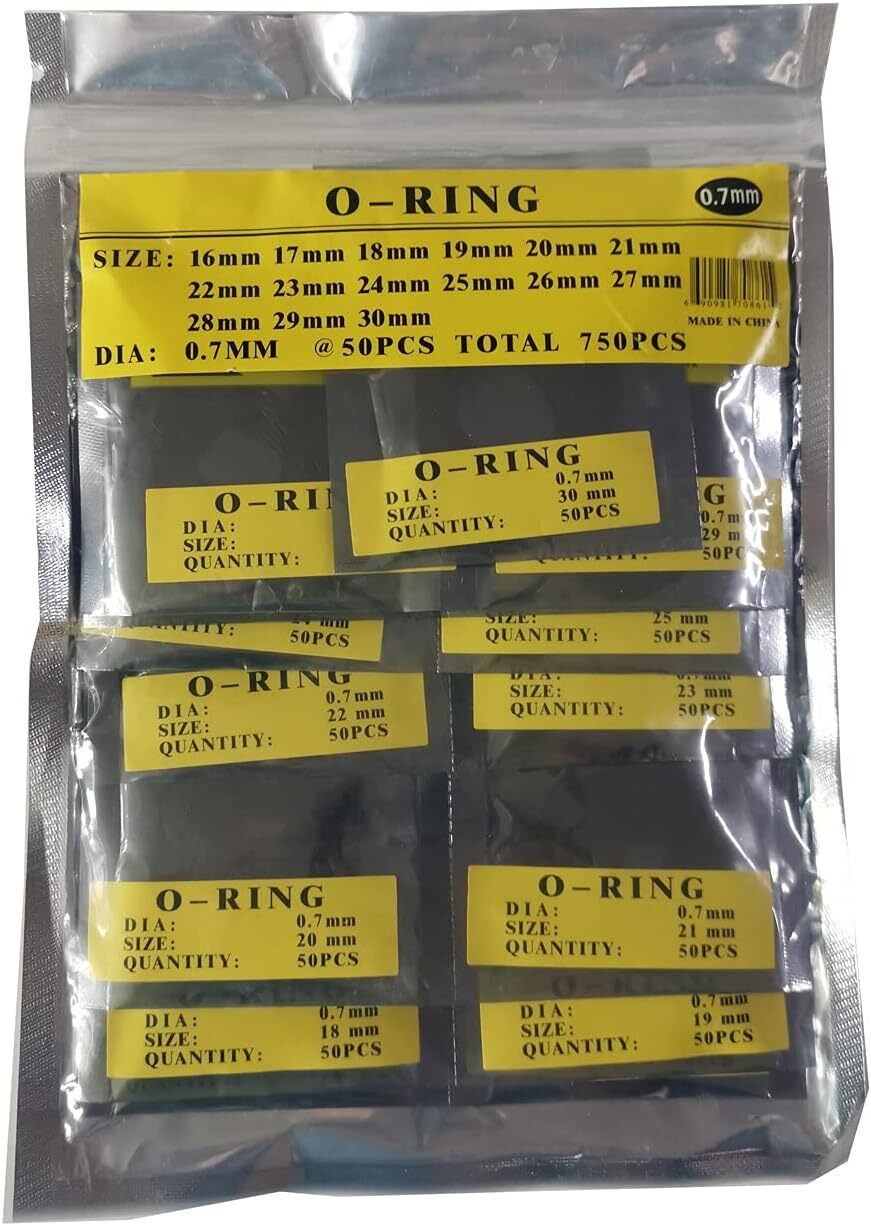 Watch O-Ring Kit Rubber Washer Seals Assortment Set Watch Back Gasket Waterproof