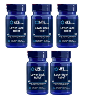 Life Extension Lower Back Relief 5X60caps Five-leaf chaste tree/Vitex/Ginger