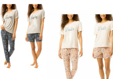 Lucky Brand Women's 3 Pieces Pajama Set Tee Jogger Shorts