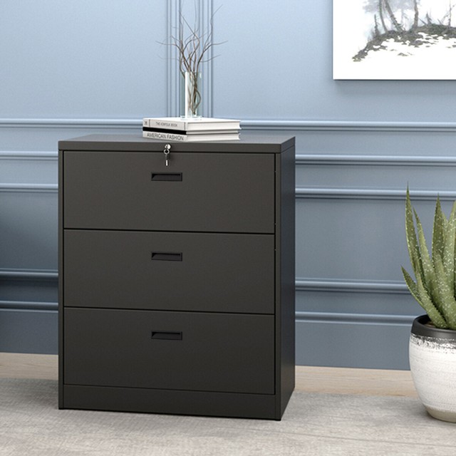 Office Metal Cabinet Lateral File Cabinet Anti Tilt Structure W Lock 3 Drawers For Sale Online