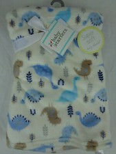 Baby Starters Dinosaurs Blanket Super Soft Plush Fleece Dino Lovey NEW 30" x 40"