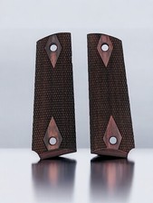 Colt 1911 Rosewood Laminate Checkered Ambi Cut Grips
