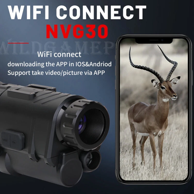 NVG30 Helmet WIFI Night Vision Monocular Wide View 40° 940nm IR Digital Starligh - Image 4 of 4