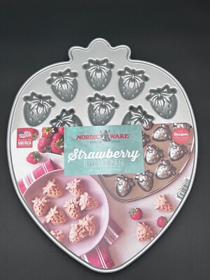 Nordic Ware Strawberry Bitelet Pan Baking Pan New Unused