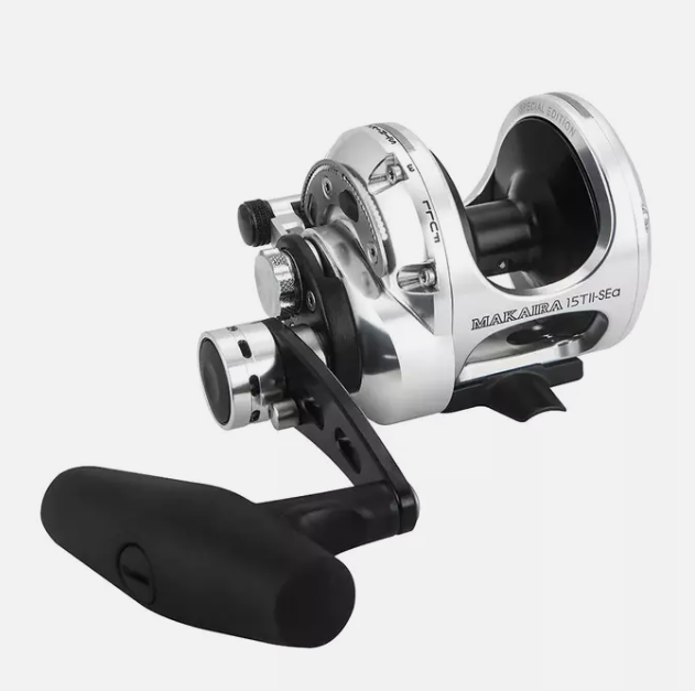 Okuma Makaira 2 Speed Elite Lever Drag Special Edition Silver Reel