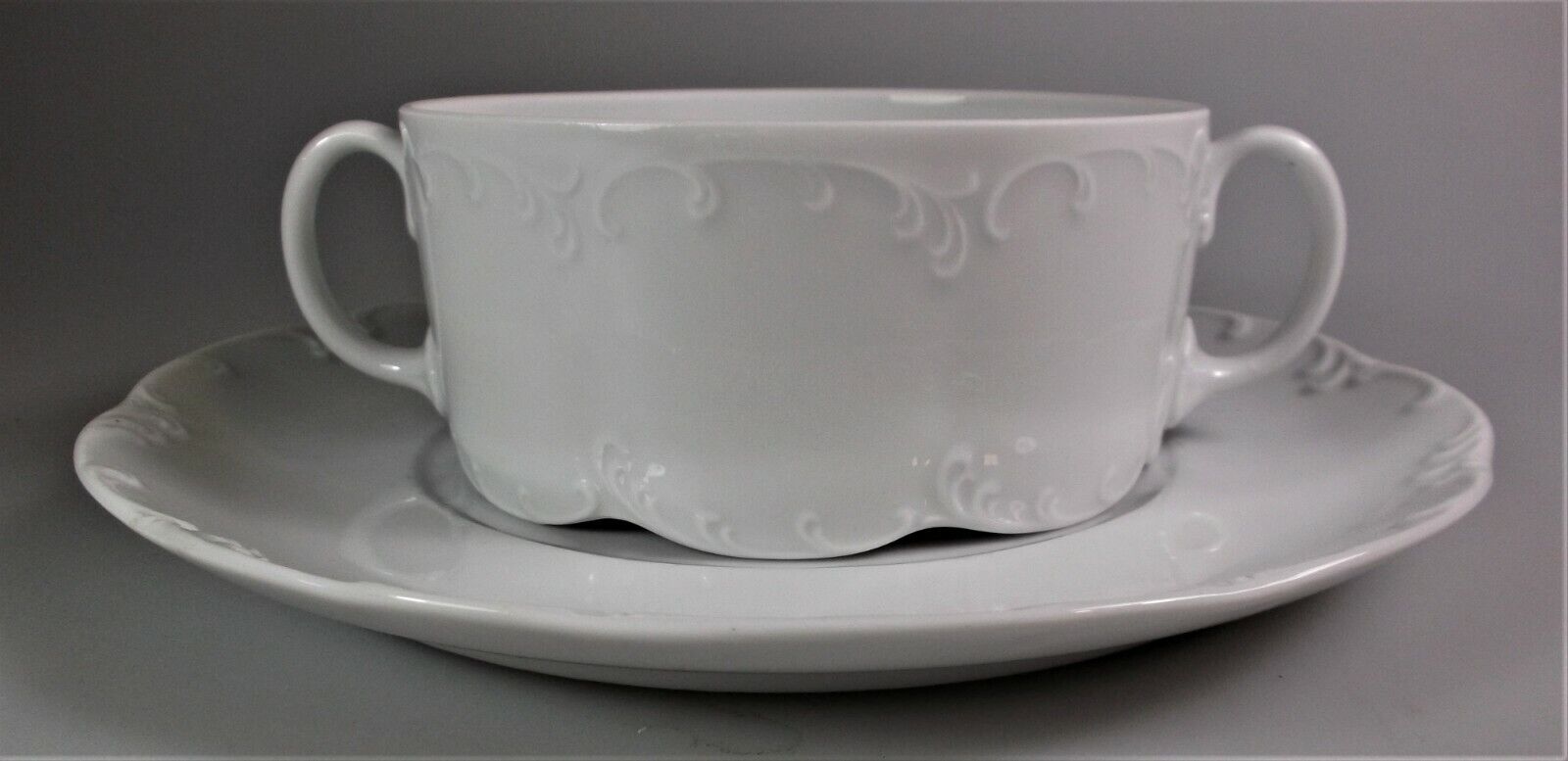 ROSENTHAL CLASSIC ROSE COLLECTION MONBIJOU CREAM SOUP and SAUCER SET -  EXCELLENT