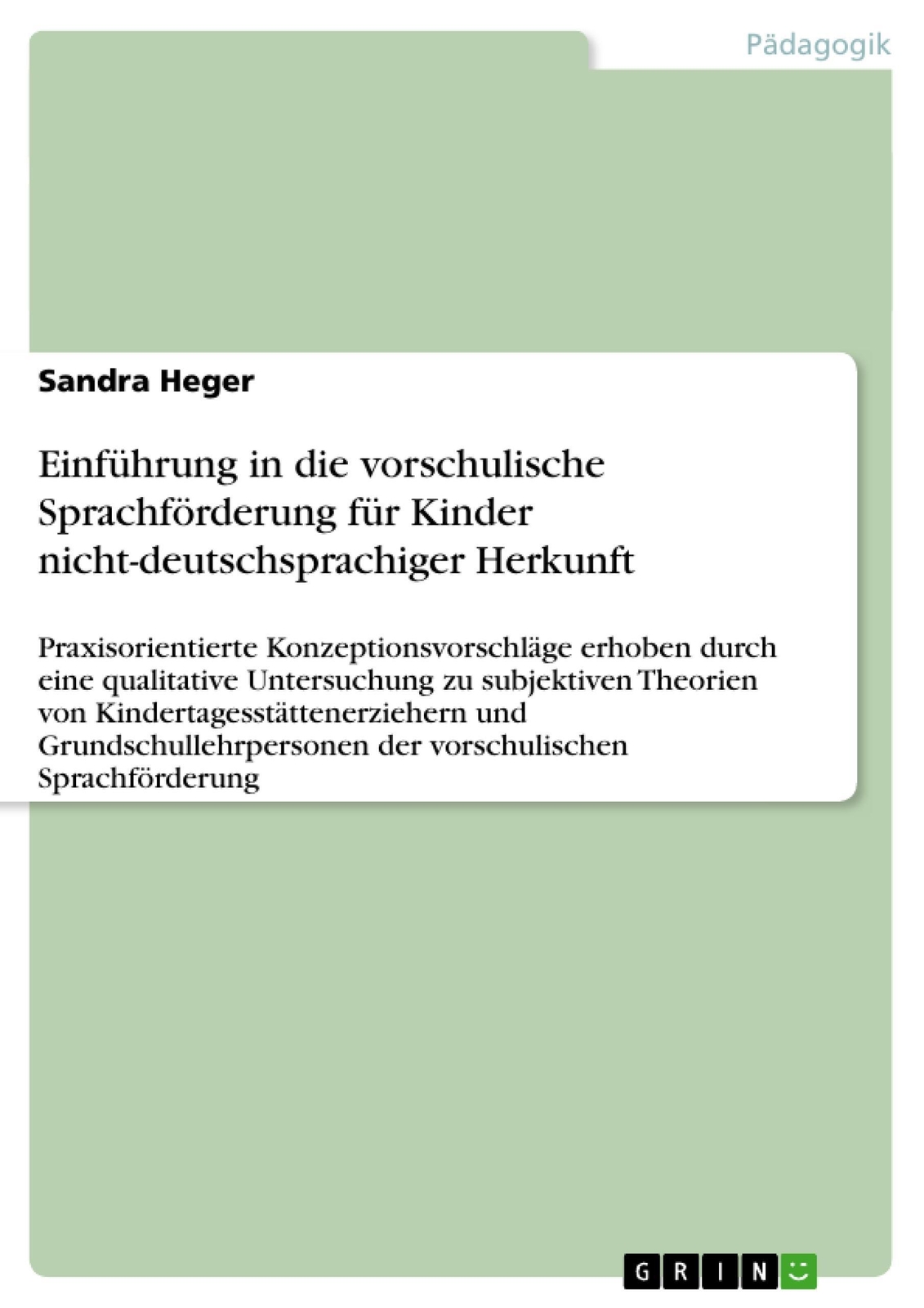 Thumbnail - Sandra Heger | Einführung In Die Vorschulische Sprachförderung Für