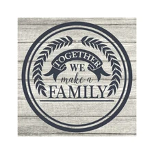 Together we make a Family Rustic Farmhouse Style White Wood Sign B3-12120001018