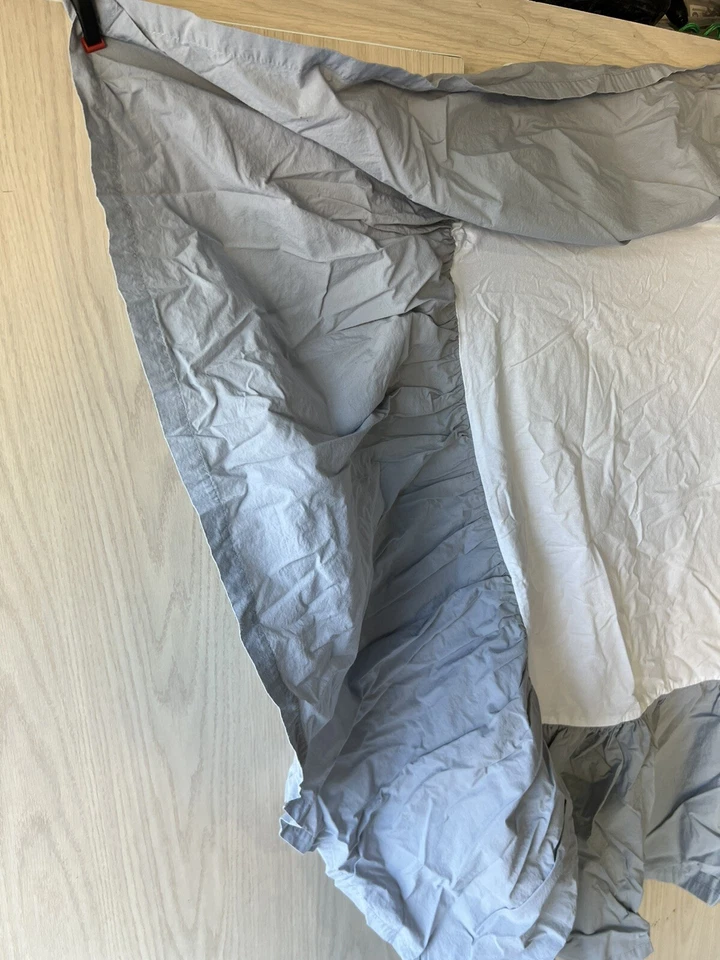 Restoration Hardware Baby & Child Gray Crib Bedskirt Decoration - Image 2 of 4