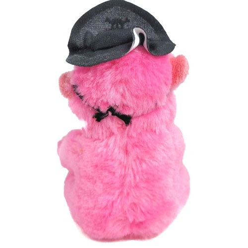 Der Streichelzoo Pirat Affe Schimpanse Affe Plüschtier 7 Zoll rosa schwarzer Hut Augenklappe - Bild 3 von 8