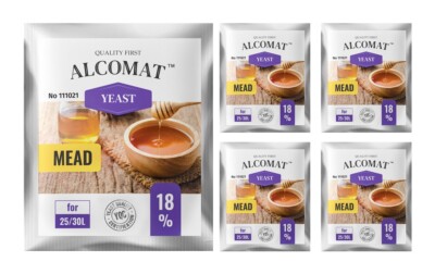 5 x Honigweinhefe Alcomat Mead Yeast Alkohol Hefe 18% Gärhefe Honigwein ORIGINAL