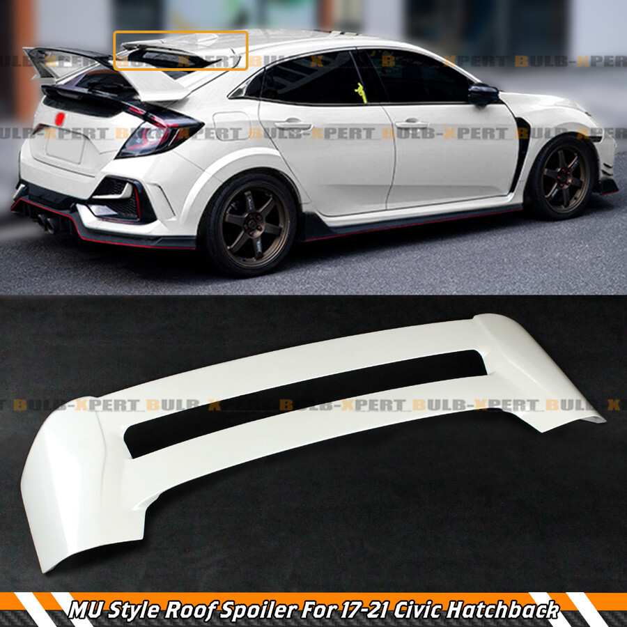 FOR 2017-2021 CIVIC FK4 FK7 5DR HATCHBACK WHITE MUG STYLE REAR ROOF ...