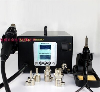 Dual Lcd 2 In 1 Atten AT-8502D 900W Pro Hot Air Rework + Iron Soldering 220V cm