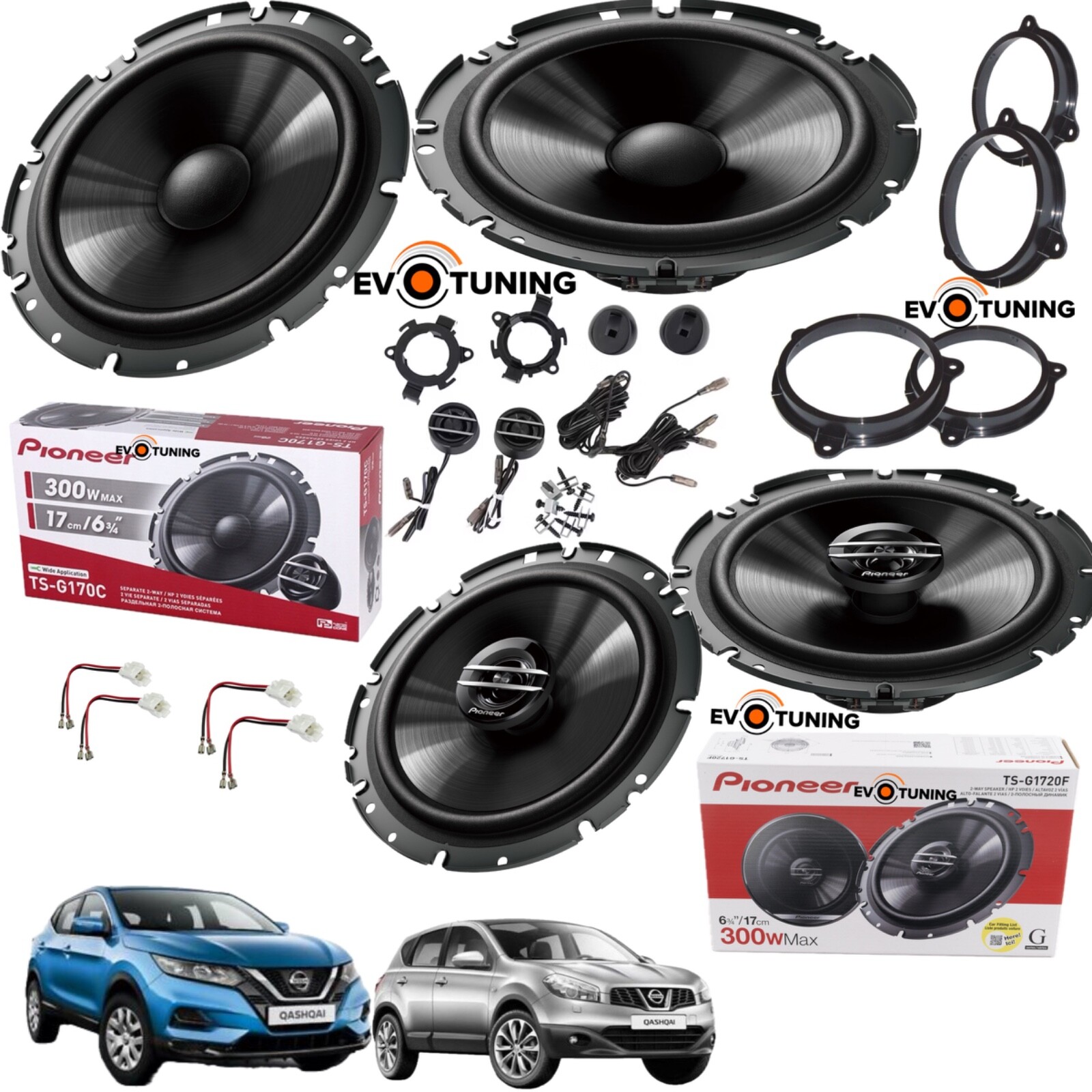 Kit Casse Nissan Qashqai Pioneer: 6 Altoparlanti Sostituzione Originale