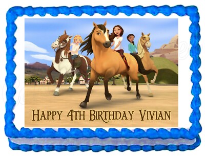 Spirit Horse Party Edible Cake Topper Cake Image Ebay