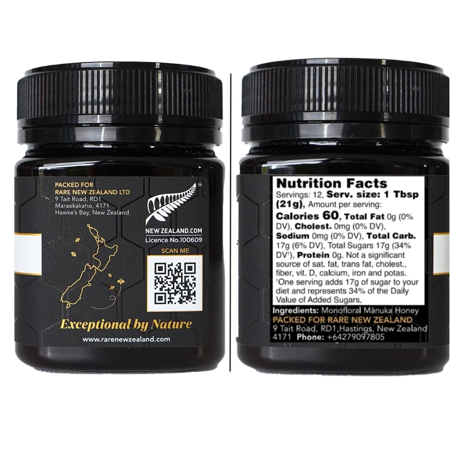 Miel de Manuka de Nueva Zelanda rara, UMF 20+, MGO 830+ certificada, 100 % premium 8,8 oz 250 g Foto 3 de 4