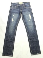 Claudio Milano Men's Jeans Distressed Embroidered Denim Size 31 