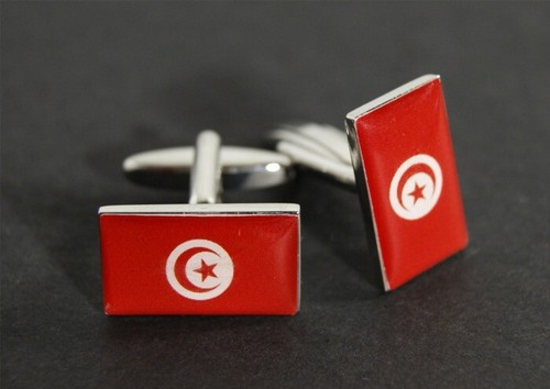 Manschettenknöpfe Flagge Tunesien - 18 x 12 mm - 第 1/1 張圖片