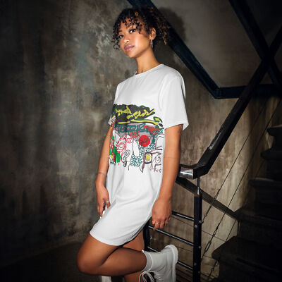 t shirt casual dresses Women Casual Ruffle Hem T-Shirt Dress Flared Short Sleeves Loose Fit Tunic Dresses, Black, S
