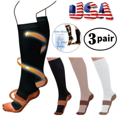 Sports Compression Socks 20-30 mmhg Knee High Men Women Calf Leg Stockings Brace
