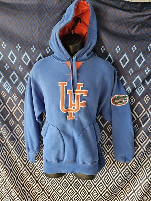 Majestic University Of Florida Gators Blue M Hoodie Chest 46'' Length 25.5''