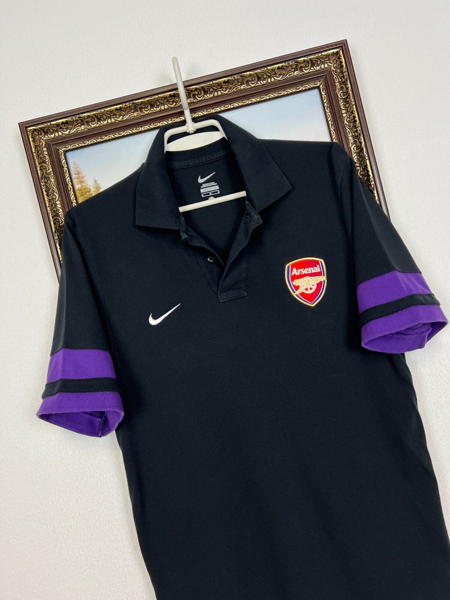 Vintage Nike Arsenal Football Shirt Soccer Polo Gunners Jersey
