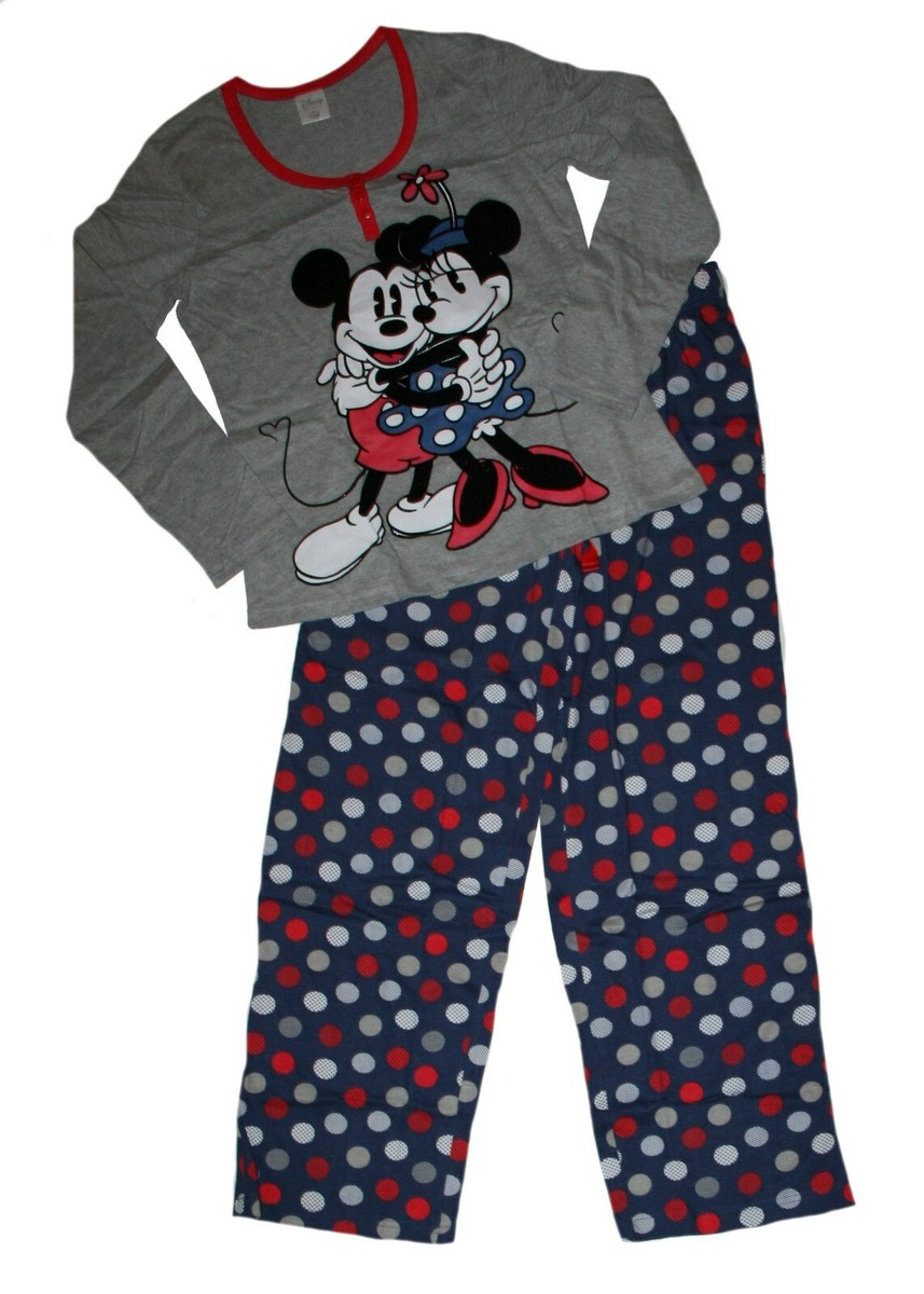 Disney Mickey Mouse and Minnie Mouse Women's Piece Pajama Set