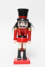 8" Inch Christmas Wooden Nutcracker Holiday Decoration Ornament Red Black