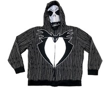 Disney Nightmare Before Christmas Men  s Hoodie Jack Skellington Full Zip Size XL