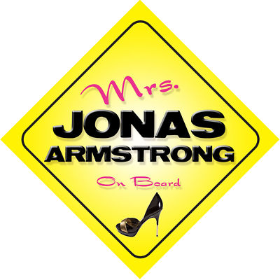 Frau Jonas Armstrong On Board Neuheit Autoschild