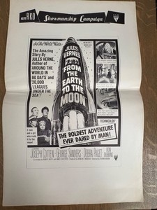 FROM THE EARTH TO THE MOON PRESSBOOK  1958 JOSEPH COTTEN GEORGE SANDERS Rare