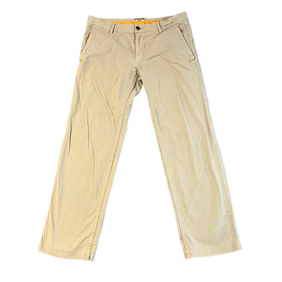 Mens Hugo Boss Chino Trousers W34 L30 Regular Straight Leg Beige Wash Schino