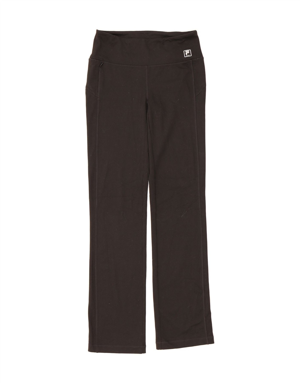 FILA Leggings Donna UK 10 Small Nero Poliestere BO01