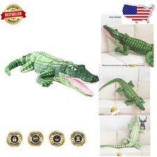 Jumbo 39" Alligator Plush Toy Realistic Crocodile Stuffed Animal Huggable Pillow