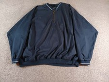 Akwa Classic Golf Wind Pullover Jacket Mens XXL Navy 1/4 Zip USA Made Windproof