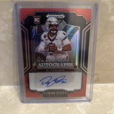 2025 Panini Prizm Draft Picks DJ Uiagalelei Red Auto /399 Rookie Florida State