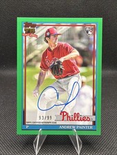 2026 Topps Series 2 - Andrew Painter - 91A-APA Green /99 On Card Auto RC Rookie. rookie card picture
