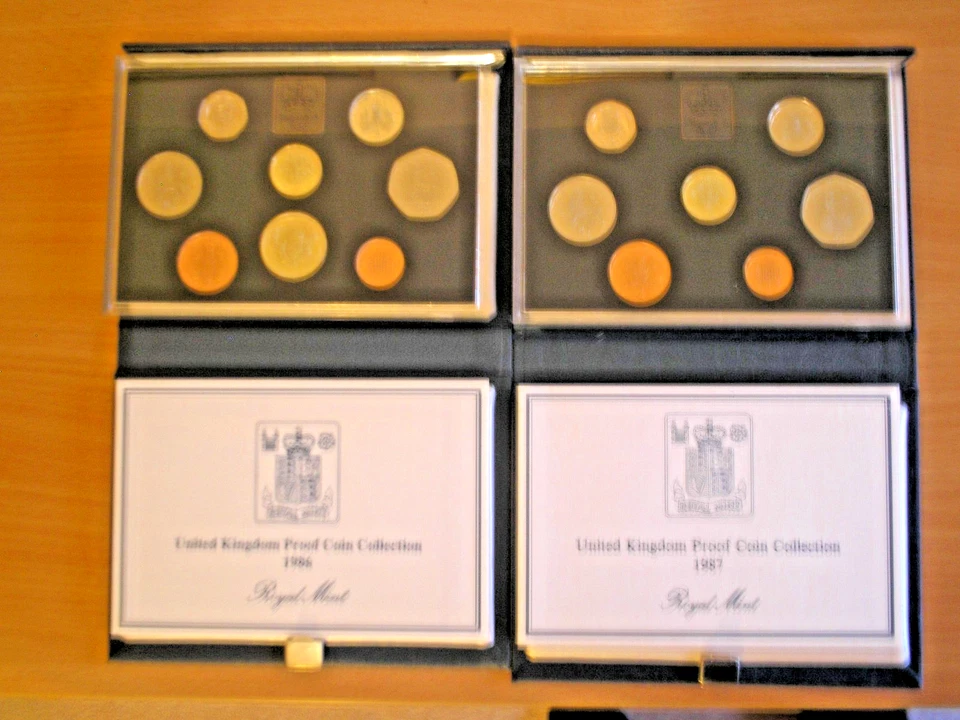 Monedas - Británicas - Juegos Año Prueba - Lote Trabajo Grupo Años 80 Foto 3 de 3