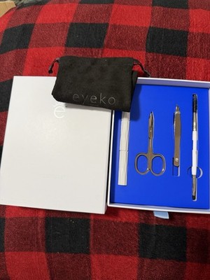 Eyeko Brow Grooming kit, tweezer razor scissors spoolie