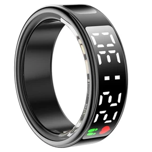 Smart Ring avec affichage Hommes Femmes Fitness Health Tracker Pas de frais d'abonnement