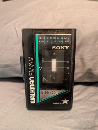 Sony Walkman WM-F12 Cassette AM/FM Player 1985 Vintage.  Working, NEW BELTS