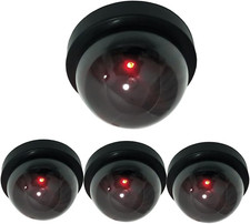 Dummy Fake Security Camera Dome Outdoor Indoor with Fake Flashing Red LED Light
