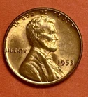 1953-P LINCOLN WHEAT PENNY RED UNC. 🇺🇸 #M29